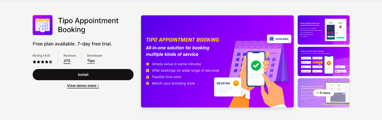 Tipo appointment booking app