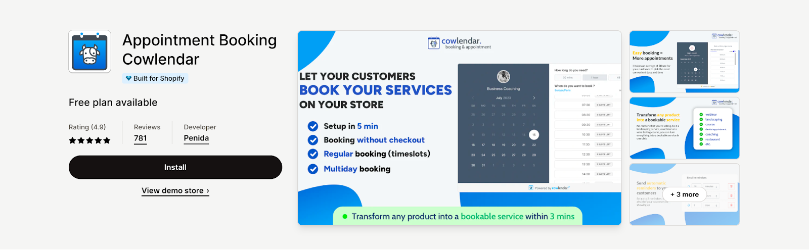 Cowlendar appointment booking app